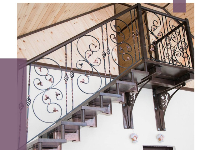 Кованые лестницы в Хабаровске от 80246 руб. под ключ
