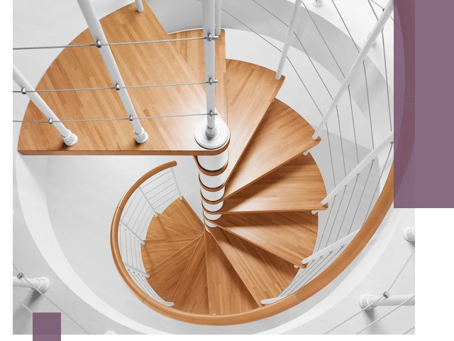 Изготовление винтовых лестниц под ключ в Хабаровске