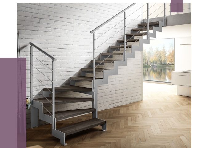 Г-образные лестницы под ключ в Хабаровске от 37294 руб. | ПРОЛЁТ-Хбр