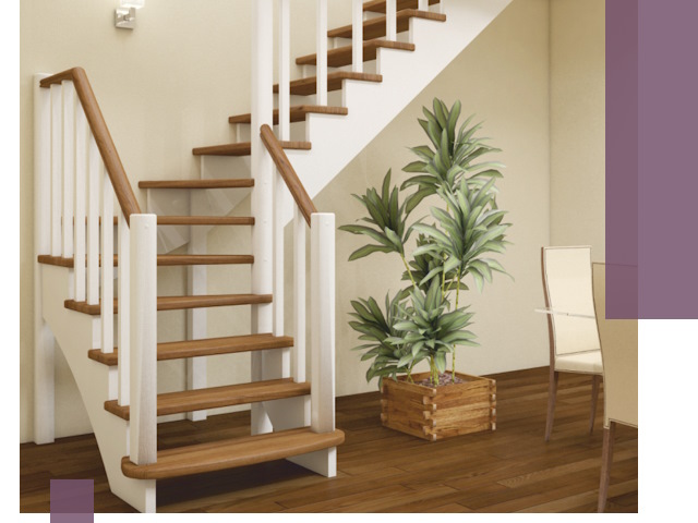 Г-образные лестницы под ключ в Хабаровске — изготовление и монтаж