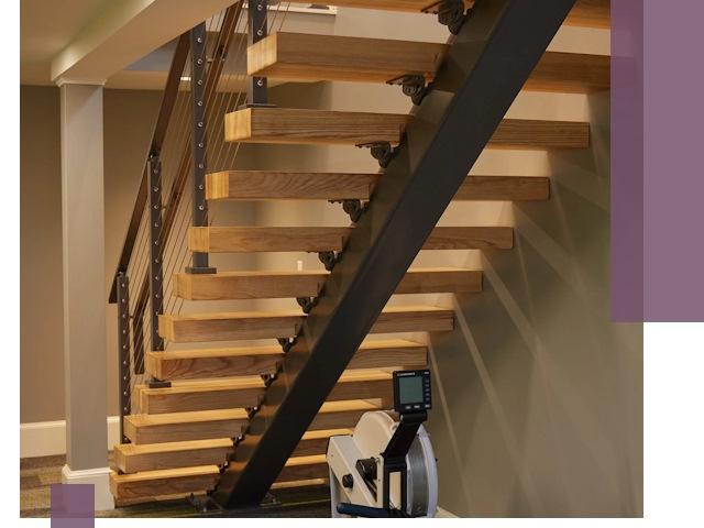 Лестницы на монокосоурах под ключ в Хабаровске - изготовление и монтаж