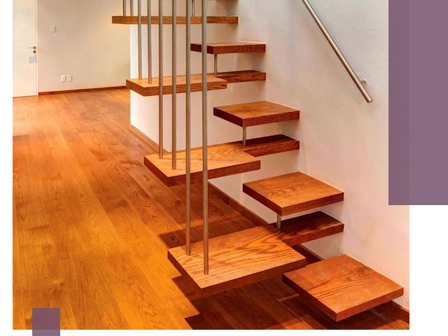 Лестницы «гусиный шаг» на заказ в Хабаровске для узких пространств