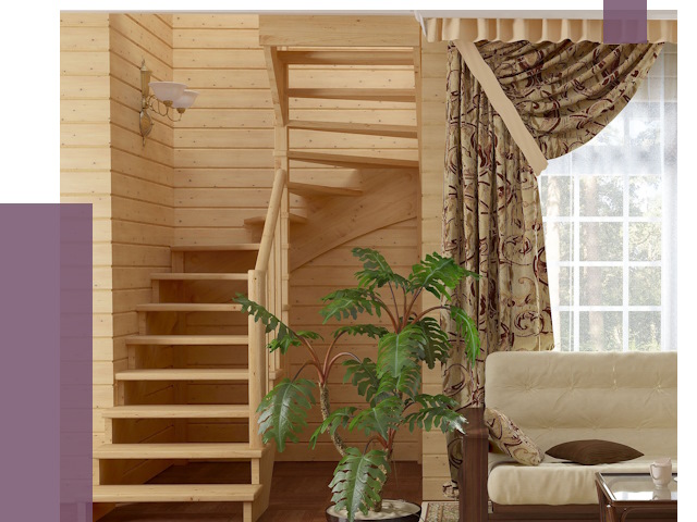 Лестницы для дачи в Хабаровске от 76388 руб.  | ПРОЛЁТ-Хбр