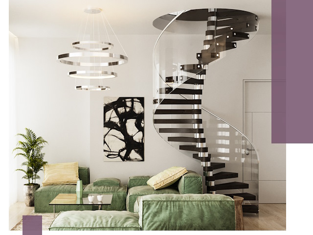 Лестницы для двухуровневой квартиры в Хабаровске — изготовление и монтаж