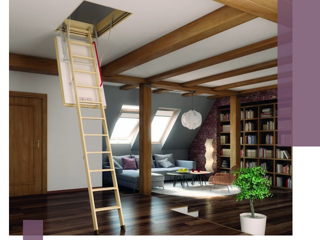 Чердачные лестницы под ключ в Хабаровске: изготовление и монтаж