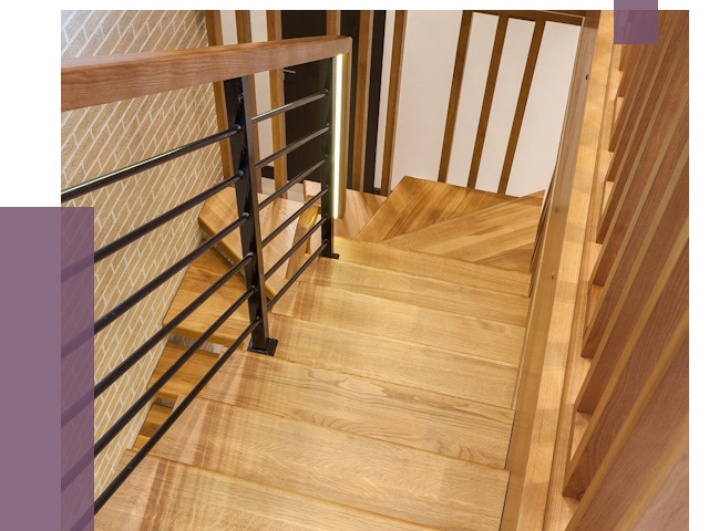 Лестницы из ясеня в Хабаровске под ключ от 10082 руб. 