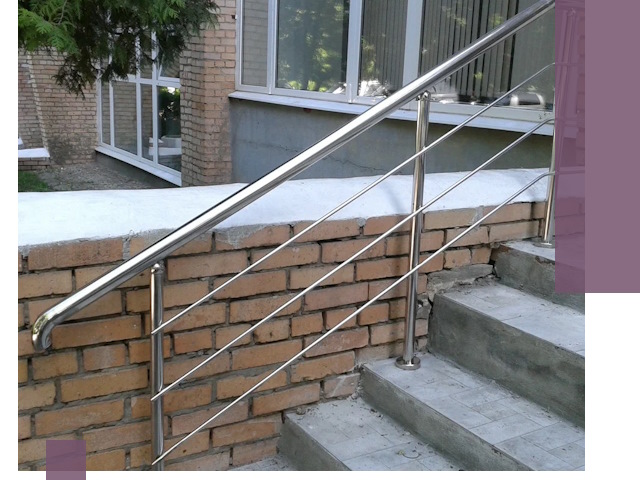 Перила из нержавеющей стали высокого качества в Хабаровске