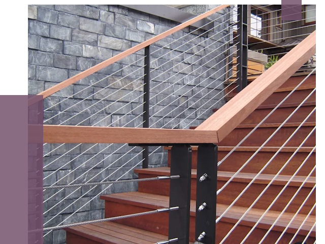 Тросовые перила под ключ в Хабаровске от 7819 руб. 