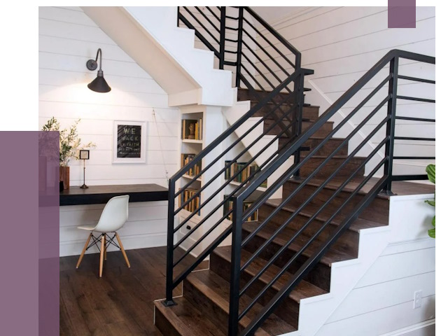 Перила для лестницы в доме в Хабаровске от 7459 руб. — ПРОЛЁТ-Хбр