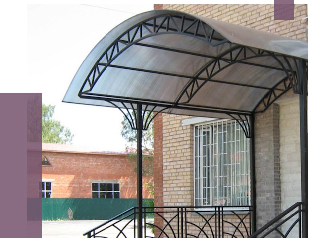 Металлические навесы и козырьки в Хабаровске от 12860 руб.