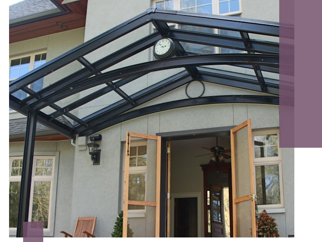 Изготовление и монтаж навесов и козырьков в Хабаровске