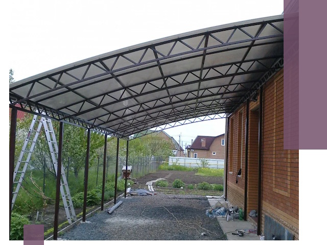 Профессиональный монтаж навесов под ключ в Хабаровске