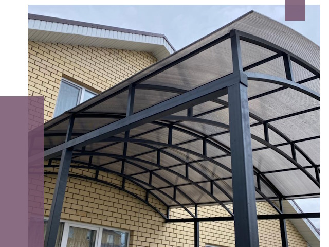 Монтаж козырьков в Хабаровске от 11574 руб. | ПРОЛЁТ-Хбр