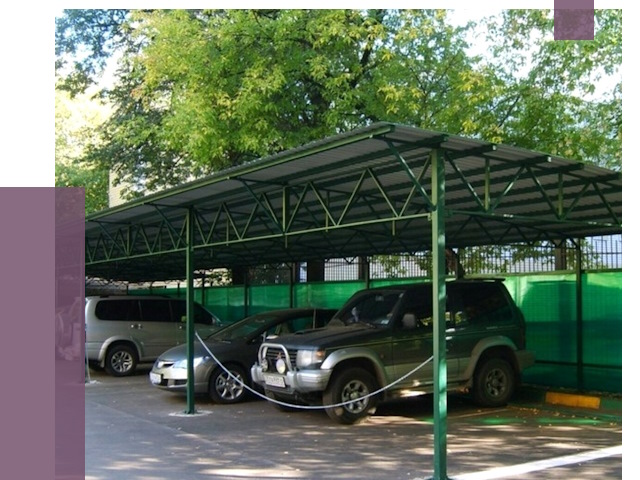 Навесы для парковки в Хабаровске от 80761 руб. заказать | ПРОЛЁТ-Хбр