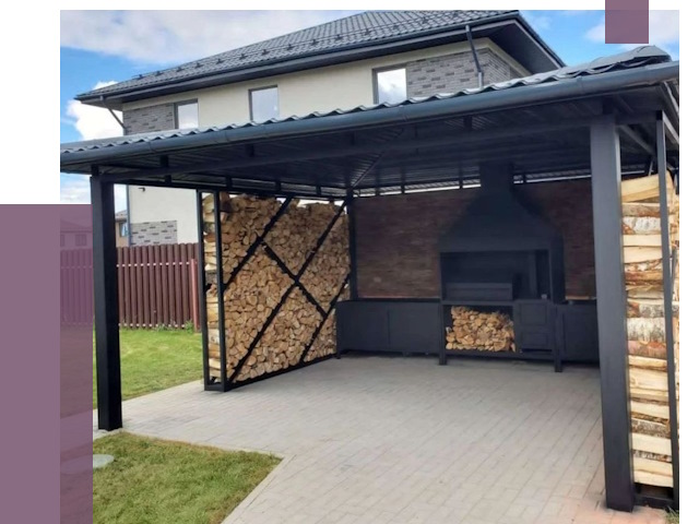 Навесы для барбекю в Хабаровске от 12809 руб. под ключ | ПРОЛЁТ-Хбр