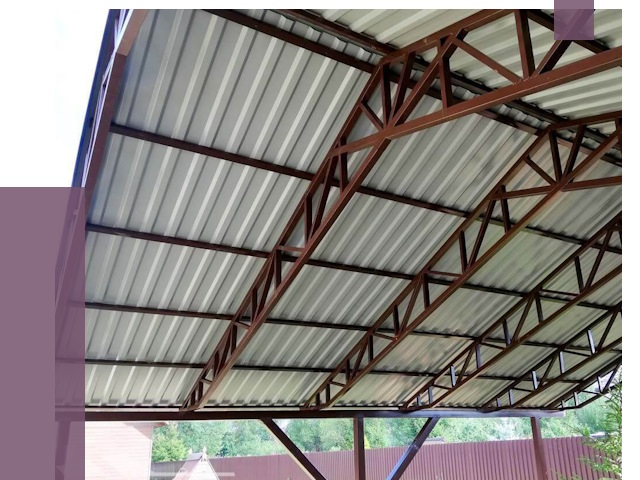 Навесы из профнастила в Хабаровске от 7407 руб. | ПРОЛЁТ-Хбр