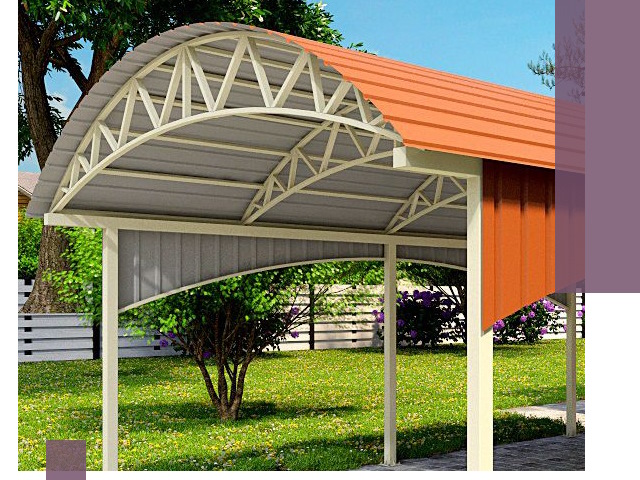 Навесы из профнастила под ключ в Хабаровске — установка и монтаж