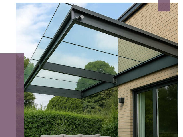 Стеклянные навесы и козырьки в Хабаровске от 12346 руб.