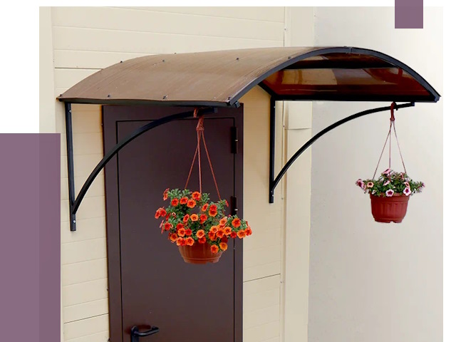 Козырьки над входом в Хабаровске от 14918 руб.  | ПРОЛЁТ-Хбр