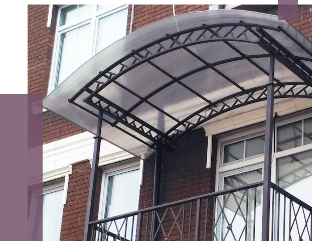 Козырьки над балконом в Хабаровске от 8693 руб. | ПРОЛЁТ-Хбр