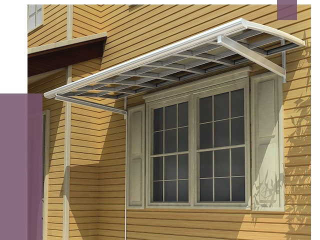 Козырьки над окнами в Хабаровске от 7665 руб. — монтаж, покупки | ПРОЛЁТ-Хбр