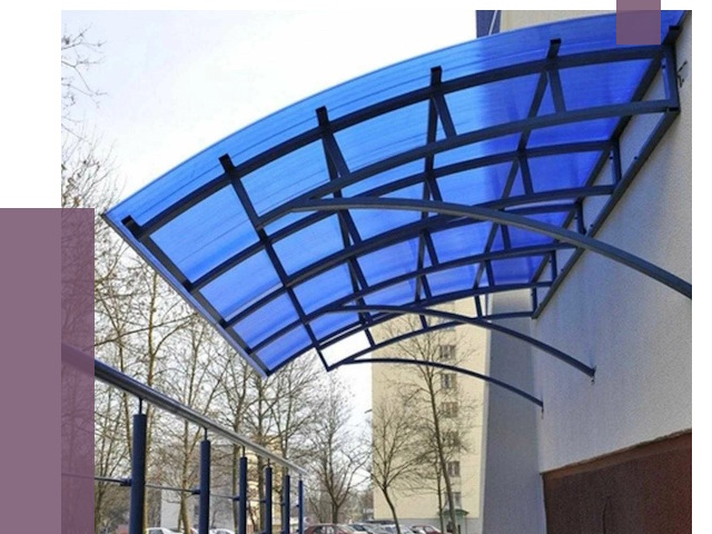 Козырьки из поликарбоната в Хабаровске от 4321 руб. под ключ | ПРОЛЁТ-Хбр