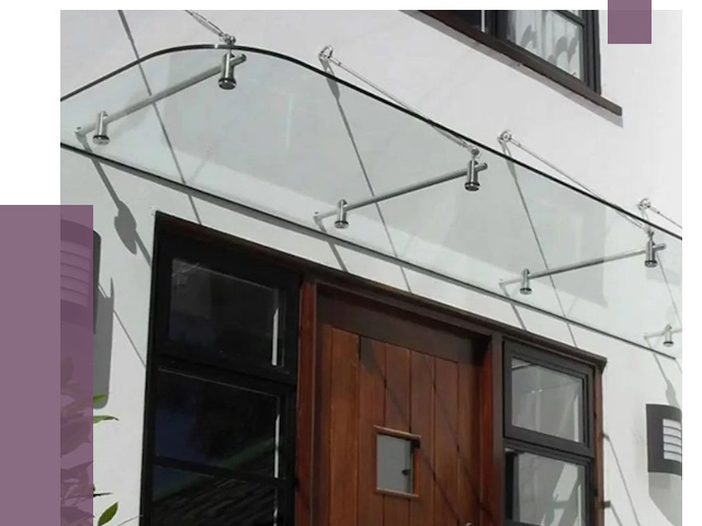 Стеклянные козырьки в Хабаровске от 19033 руб. | ПРОЛЁТ-Хбр