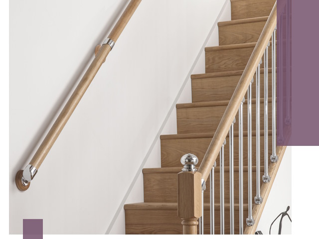 Пристенные поручни из стали и нержавейки под монтаж в Хабаровске